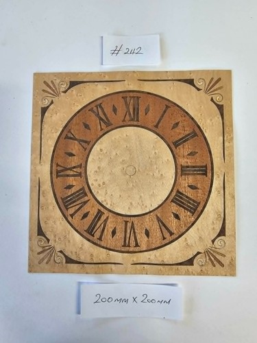 Marquetry veneer clock dial - veneer,