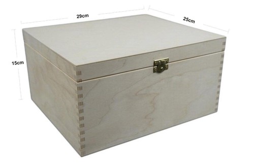Plain wooden natural box - 1x,