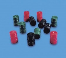 Modelscene 5067 - 12 Plastic Model Oil Drums 00 Gauge = 1/76th Scale  - DSA Post