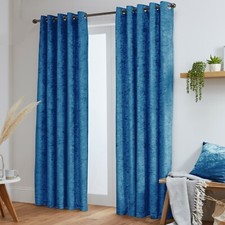 Pair Crushed Velvet Curtains