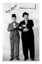 Laurel and Hardy Signed A4 Photo Print Autograph Stan & Oliver Comedy