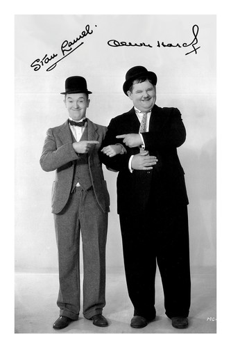 Laurel and hardy signed - laurel,