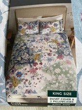 BNWT M&S Pure Cotton Spliced Floral Duvet Cover Set, King Size. RRP £69