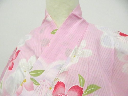 Japanese kimono yukata pink - kimono,
