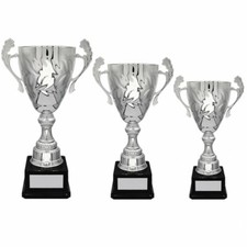 LARGE METAL SILVER HANDLED