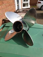 Stainless Steel 4 Blade Racing Prop 14"