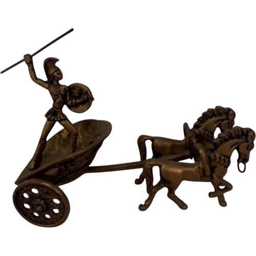 Bronze chariot warrior and two - chariot,