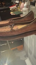 Salvatore Ferragamo ,new moccasin shoes ,size 39.5,brown suede and snake skin.