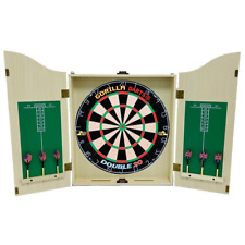 Gorilla Darts Centre Set MDF Light Oak Cabinet Set Dartboard inc Darts Package