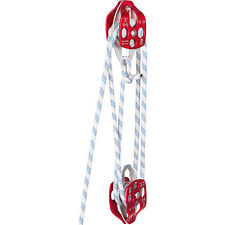 VEVOR Twin Sheave Block and Tackle 7700LBS Pulley 150Ft 1/2In Double Braid Rope