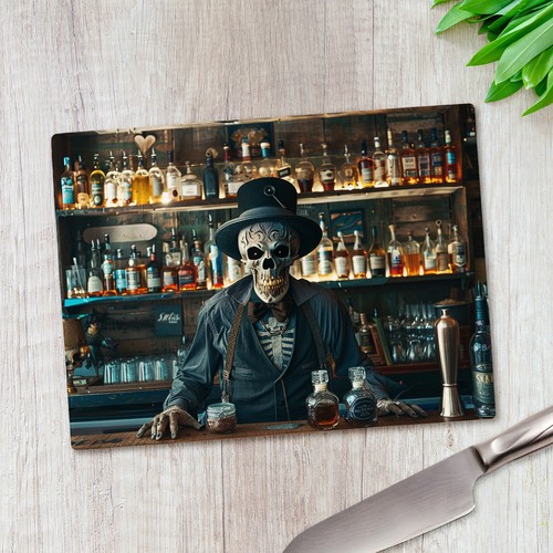 Skeleton bartender gothic - skeleton,