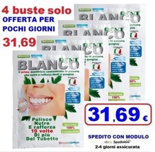 4 Ricariche Blancodent Dentifricio in Polvere Naturale sbiancante Blanco Dent