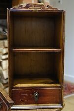 Antique Chinese Lacquer Wood Scholar's Cabinet with Sliding Door