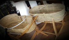 2 x Moses baskets with 2 x