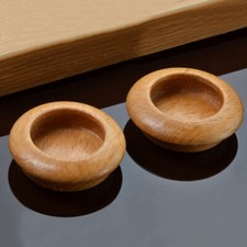5x Wood Recessed Door Knobs