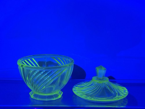 Art deco uranium glass - deco,