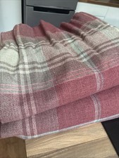 NEXT RED STIRLING WOVEN CHECK PENCIL PLEAT LINED CURTAINS 168X229 CM  (66"x90")