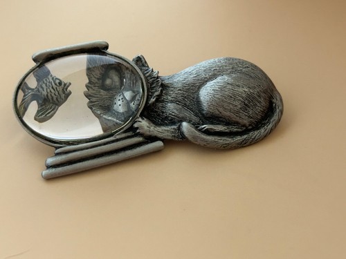 Vintage signed cat with - vintage,