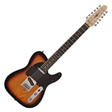 Knoxville Deluxe 12 String Electric Guitar by Gear4music Sunburst