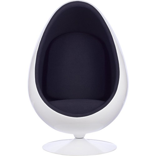 Retro egg pod - chair, grey