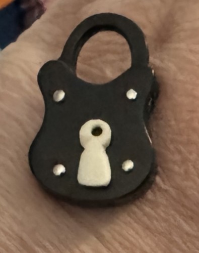 Victorian vulcanite padlock - victorian,