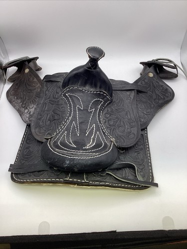 Leather black western - leather,