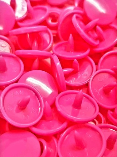 100 sets neon pink kam - neon, snaps