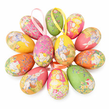 12pc easter hanging eggs - easter,