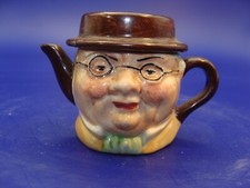 Antique Artone Porcelain Mr. Pickwick England TeaPot~Has Lid~No Chips~1.75x2.75