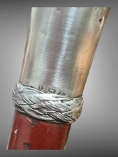 Antique Military Swagger Stick W/  Silver Top