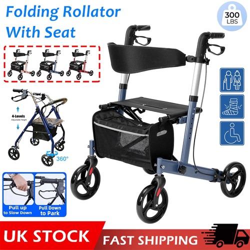 Aluminium folding rollator - folding,