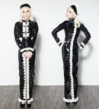 Misfitz blk PVC & ivory satin