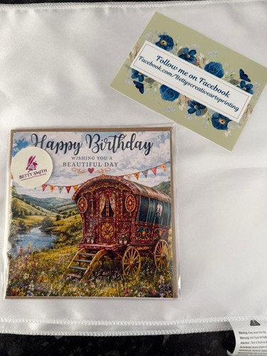 Gypsy wagon floral birthday - gypsy,