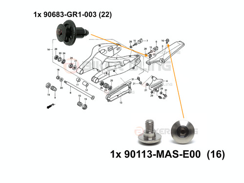 Vtr1000 sp1 sp2 stainless rear - sp2,