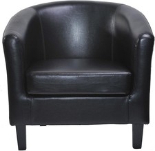 Leather Tub Chair Armchair