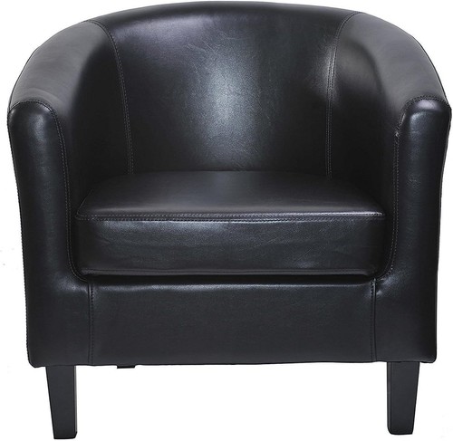 Leather tub chair armchair - leather,