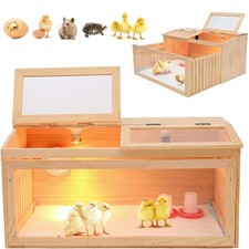 Brooder Box for Chicks Quail Cage Versatile Transparent Double Doors Incubator