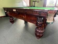 Burroughes & Watts Steel Block Full Size Antique Snooker Table Fully Restored