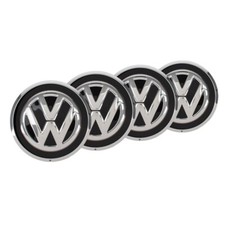 4X New Genuine OEM Volkswagen UP Wheel Center Hub Cap Silver Black 1S0601149DFXC