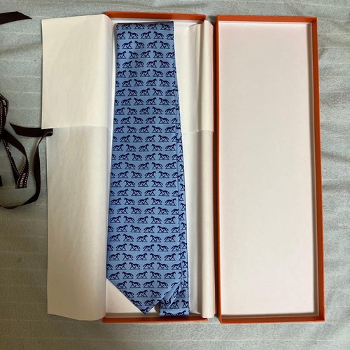 Hermès blue tie - hermÈs, silk