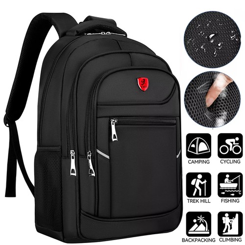 Black backpack rucksack - black,