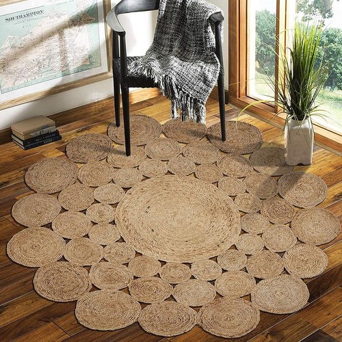 Natural jute rug - natural, eco
