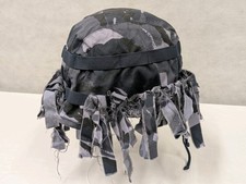 British Army OPFOR Blue DPM Camo Combat Helmet Cover MK7 with Scrim - Size Large