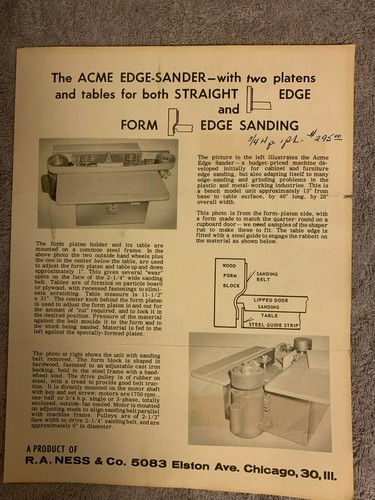 Ness co acme - &, edge-sander