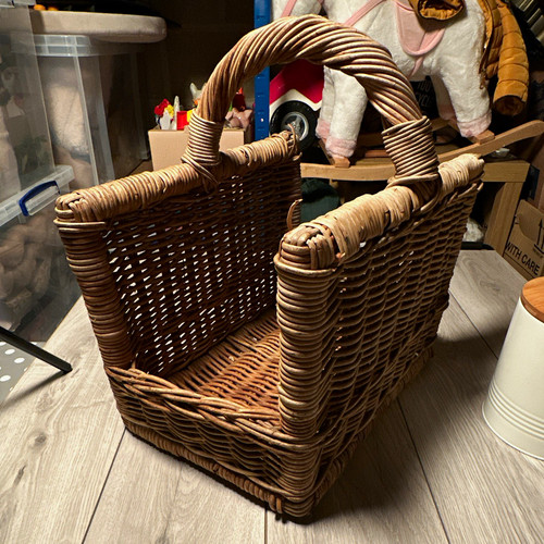Wicker log basket - wicker,