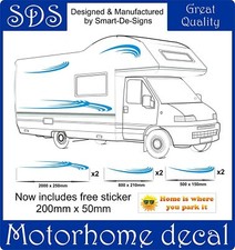 Smarts-Art CAMPER VAN MOTORHOME VINYL GRAPHICS STICKERS DECALS SET RV CARAVAN 