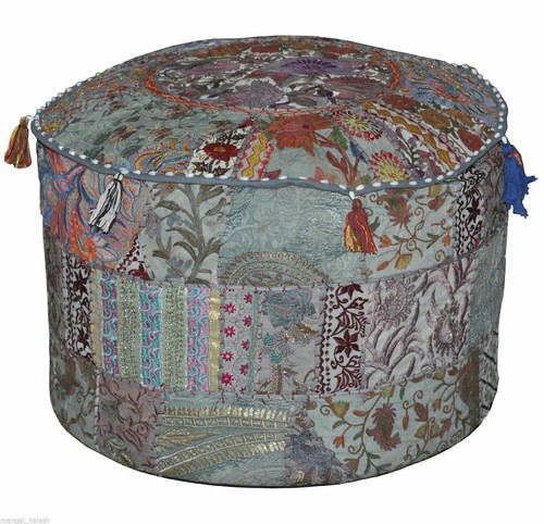 Patchwork round foot stool new - stool,