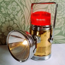 Vintage Super Retro PIFCO Motoring - Flashing Red Dome & Tilting Torch - Working