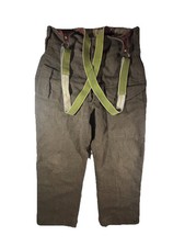 WWII British Battle Dress Trousers Serge Size 10 31x32 BD Pants w/ Suspenders