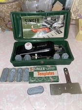 Singer Sewing Machine Button Hole Attachment  VINTAGE Hand Held with Case